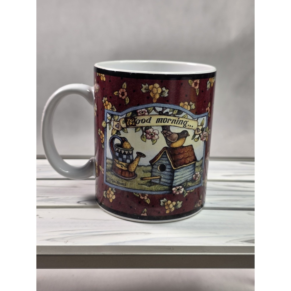 Lang and Wise Collector Mug Garden Delights  Birdhouse Watering Can Cup 1998